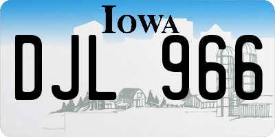 IA license plate DJL966