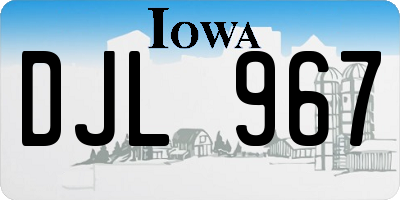 IA license plate DJL967