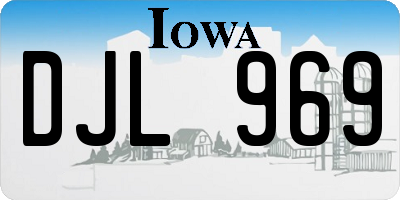 IA license plate DJL969