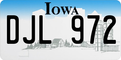 IA license plate DJL972