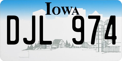 IA license plate DJL974