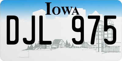 IA license plate DJL975