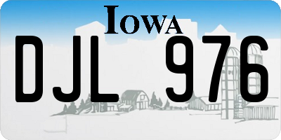 IA license plate DJL976