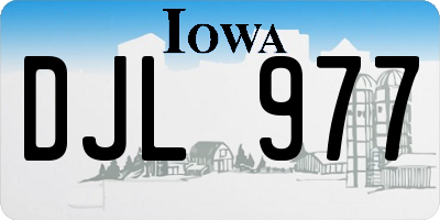 IA license plate DJL977