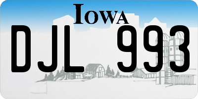 IA license plate DJL993