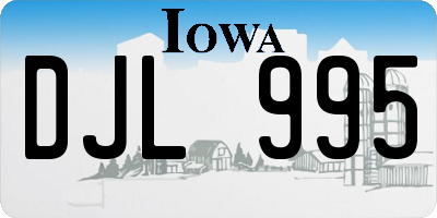 IA license plate DJL995