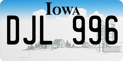 IA license plate DJL996