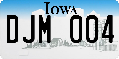 IA license plate DJM004