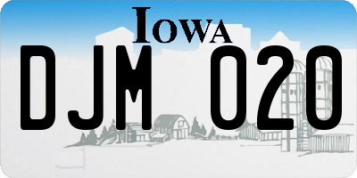 IA license plate DJM020