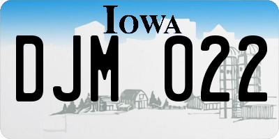 IA license plate DJM022