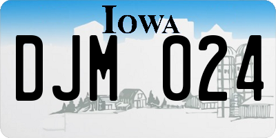 IA license plate DJM024