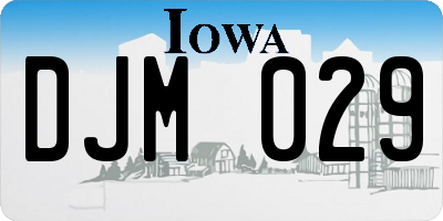 IA license plate DJM029