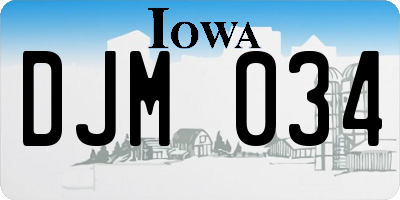 IA license plate DJM034