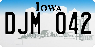IA license plate DJM042