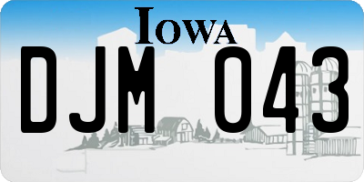 IA license plate DJM043