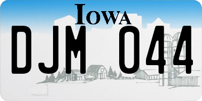 IA license plate DJM044