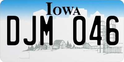 IA license plate DJM046