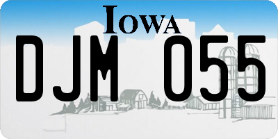 IA license plate DJM055