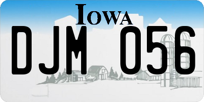 IA license plate DJM056