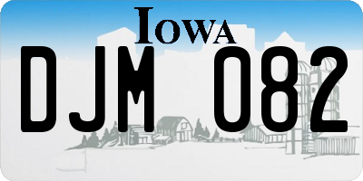 IA license plate DJM082