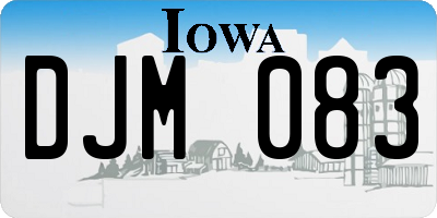 IA license plate DJM083