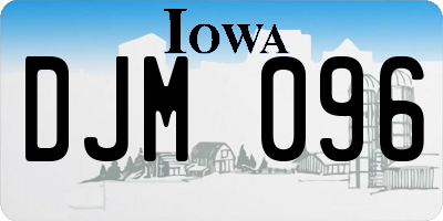 IA license plate DJM096