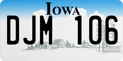 IA license plate DJM106