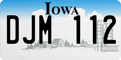 IA license plate DJM112