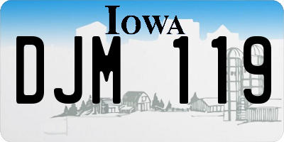 IA license plate DJM119