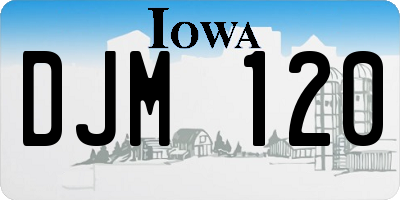 IA license plate DJM120