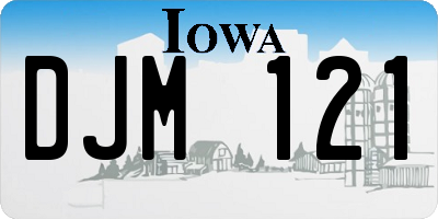 IA license plate DJM121