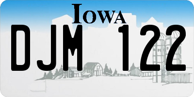IA license plate DJM122