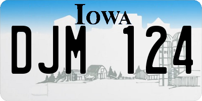 IA license plate DJM124