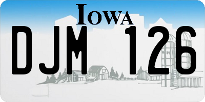 IA license plate DJM126