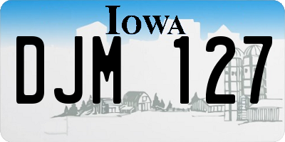 IA license plate DJM127