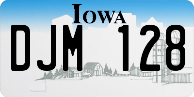 IA license plate DJM128