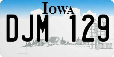 IA license plate DJM129