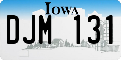 IA license plate DJM131