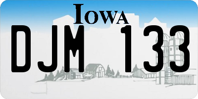 IA license plate DJM133