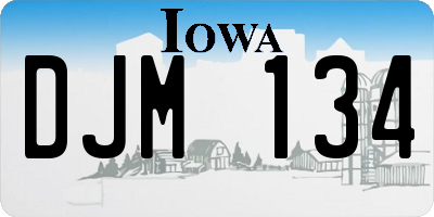 IA license plate DJM134