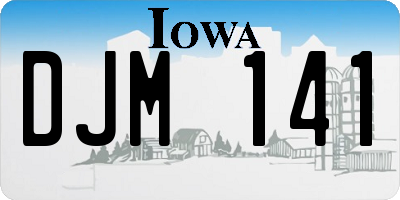 IA license plate DJM141