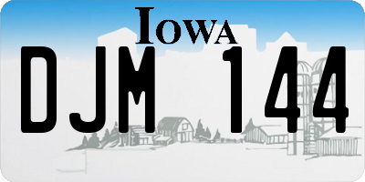 IA license plate DJM144