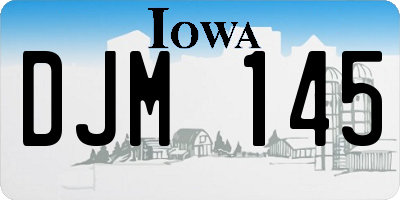 IA license plate DJM145