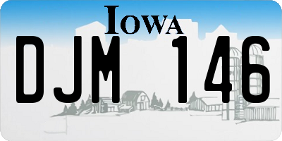IA license plate DJM146