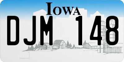 IA license plate DJM148