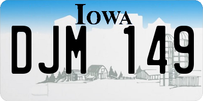 IA license plate DJM149