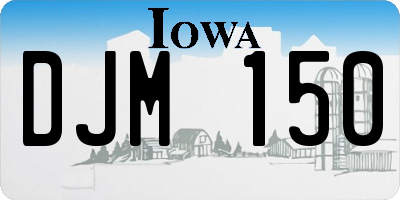 IA license plate DJM150