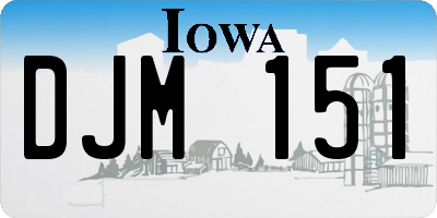 IA license plate DJM151