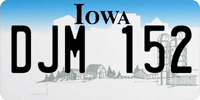 IA license plate DJM152