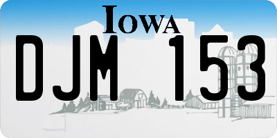 IA license plate DJM153